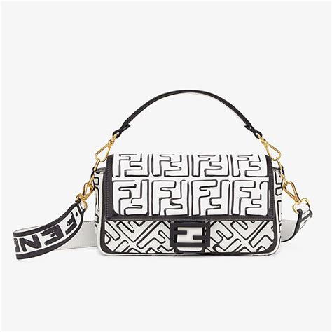 fendi bag white and black|fendi black leather bag.